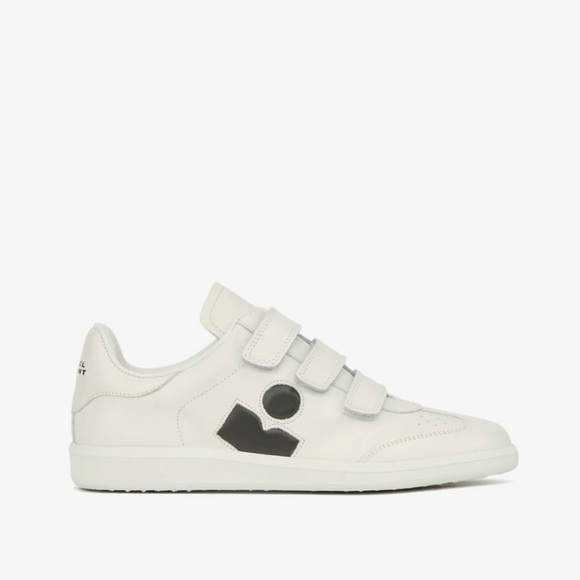 Isabel Marant Beth Velcro logo low top sneakers white size 38 - Picture 1 of 9